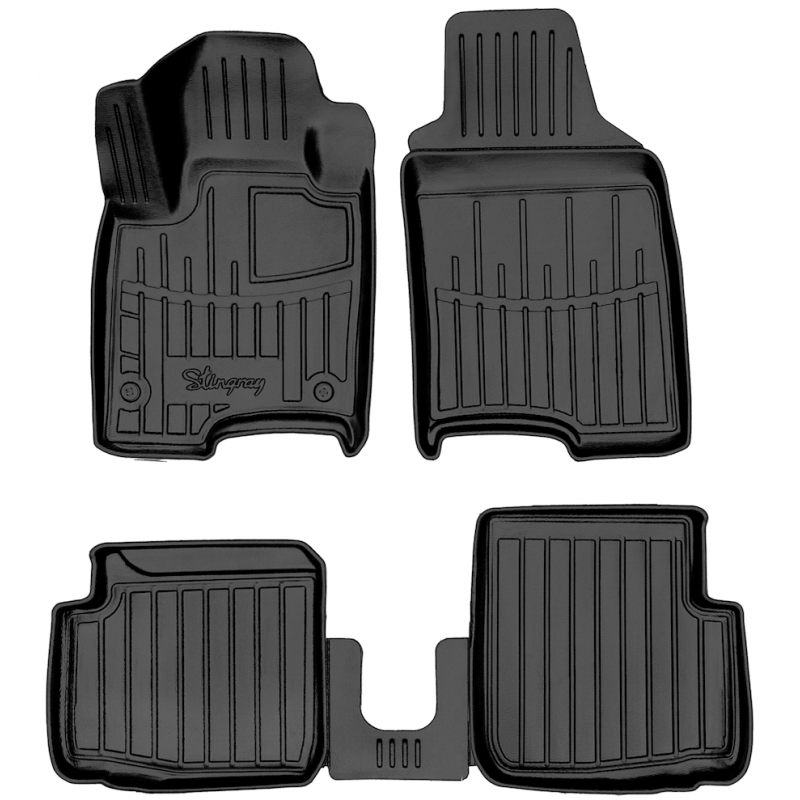 3D килимки для Fiat Panda (2012-2024) з бортиками 30 мм (Stingray)
