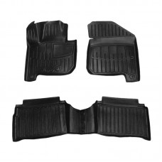 3D килимки для Kia Soul EV (2014-2019) з бортиками 30 мм (Stingray)