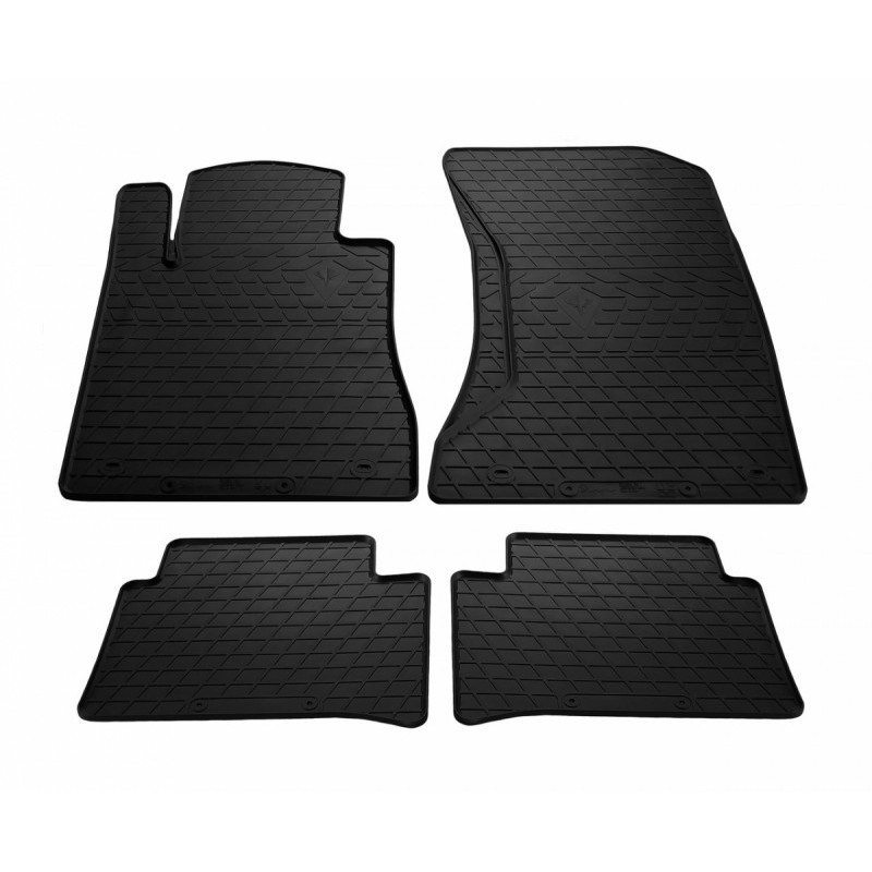 Гумові килимки в салон для Mercedes Benz W211 E (2002-2009) 2WD/4WD комплект з 4 штук (Stingray)